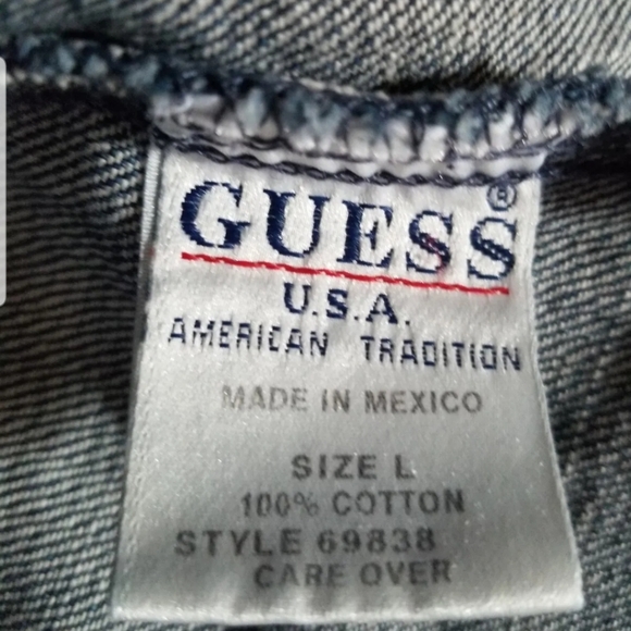 Guess Vintage Authentic Original Jean Jacket 100% Cotton Women's Size L - Picture 13 of 15